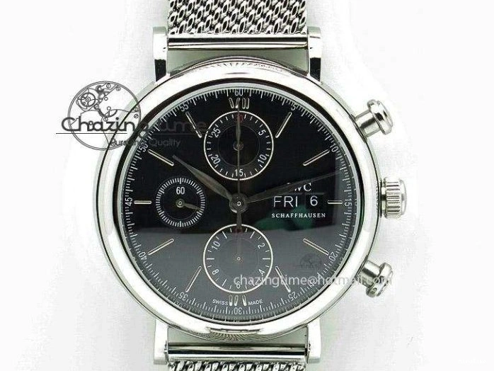 MIROTIME 1224 Aquatimer Chrono IW376803 V6F 1:1 Best Edition Blue Dial on Ruber Strap A Neat 7083